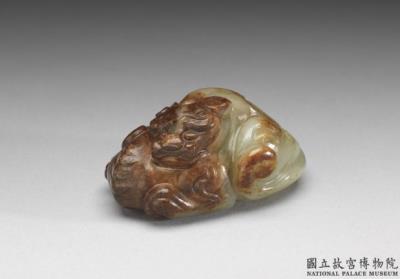 图片[2]-Jade paperweight in the shape of a beast, Qing dynasty (1644-1911)-China Archive